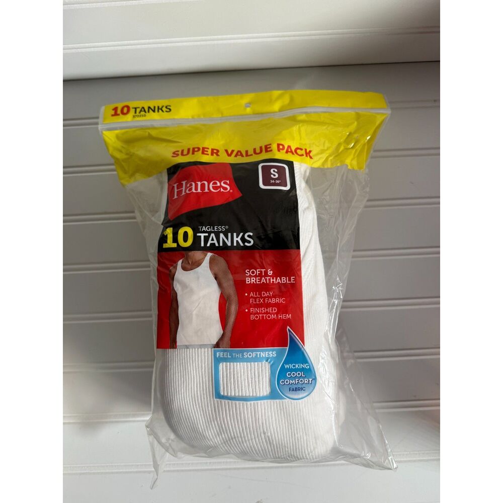 New Mens Hanes Tagless Tanks